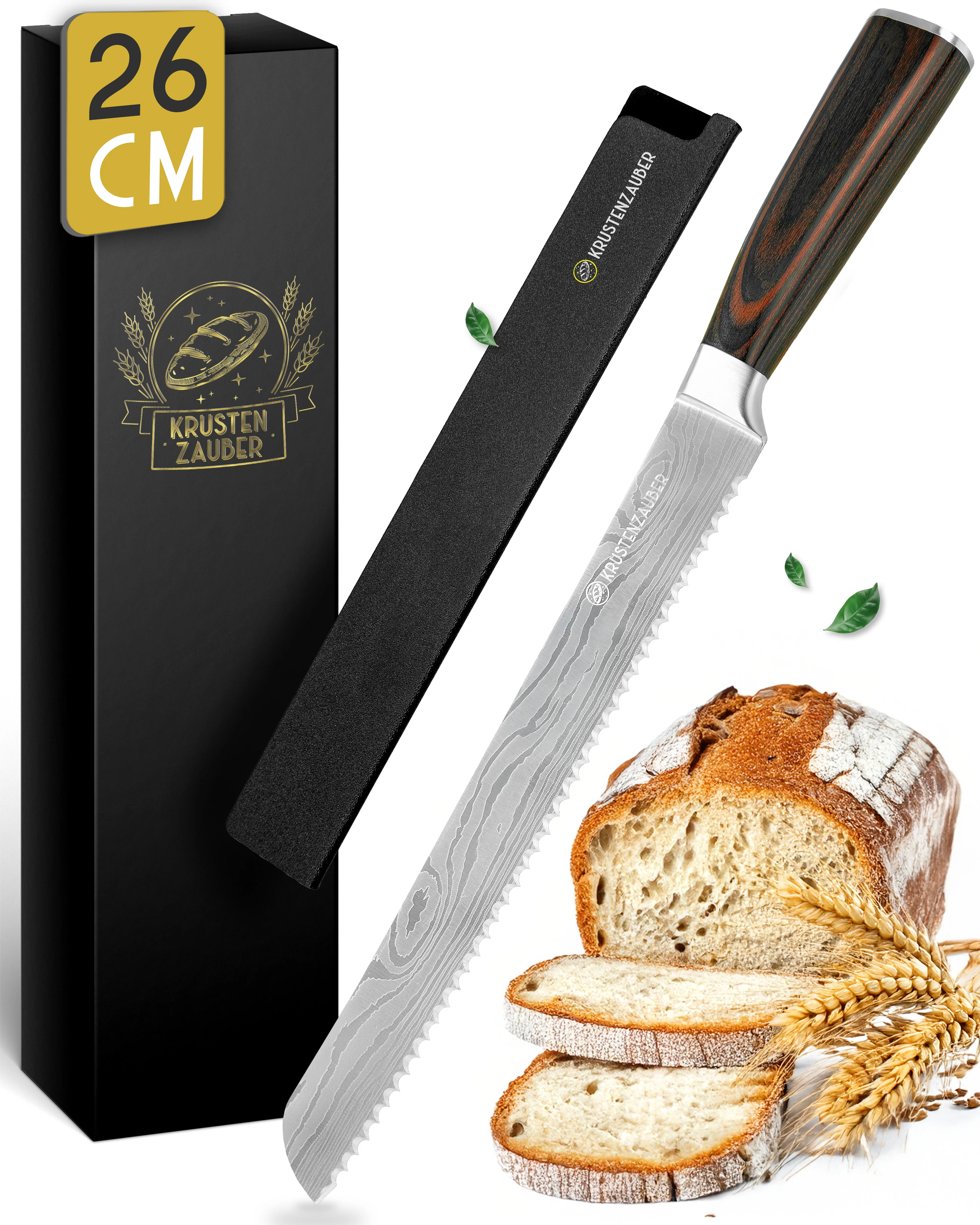 Brotmesser mit Wellenschnitt aus rostfreiem Edelstahl - Image 19