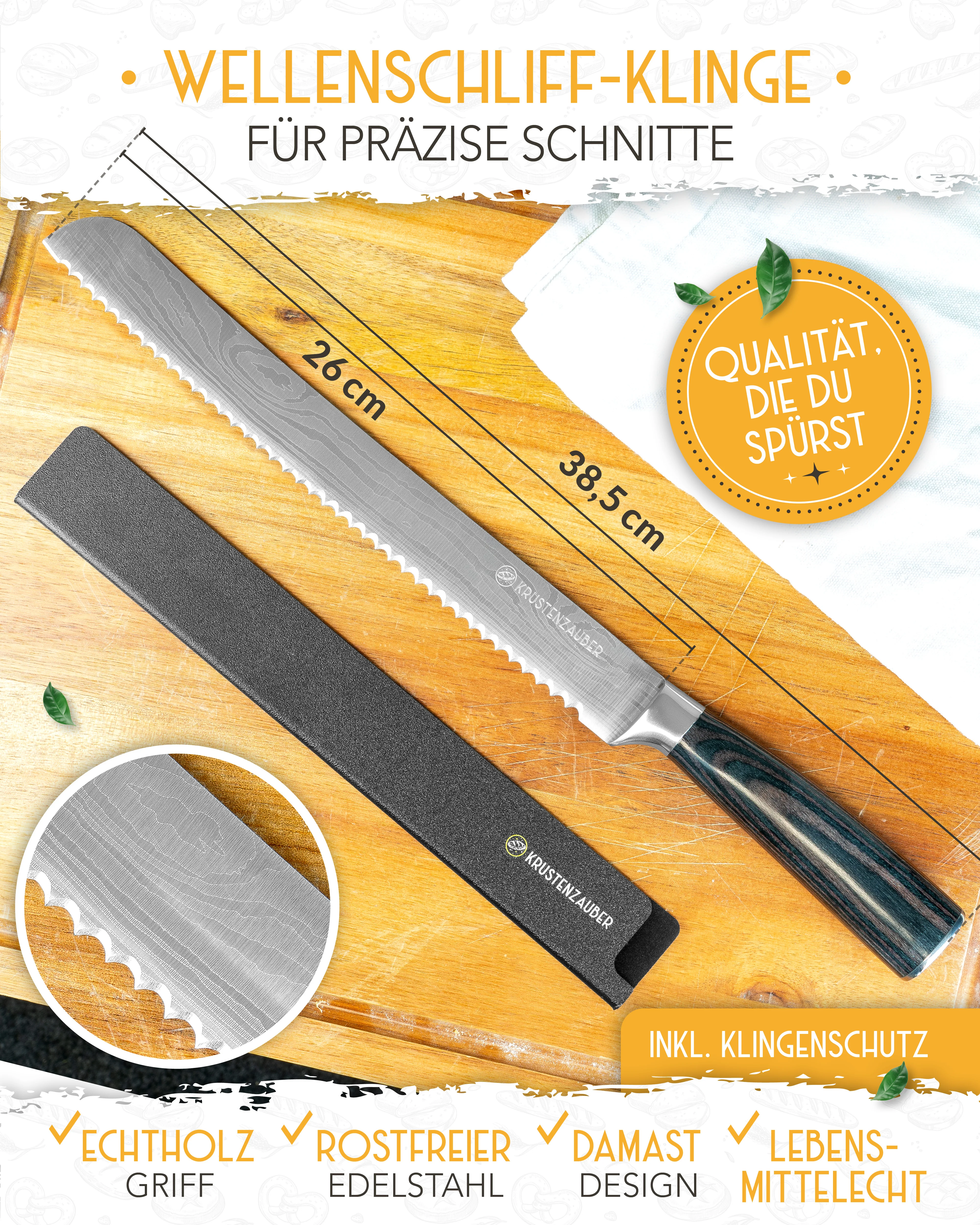 Brotmesser mit Wellenschnitt aus rostfreiem Edelstahl - Image 21