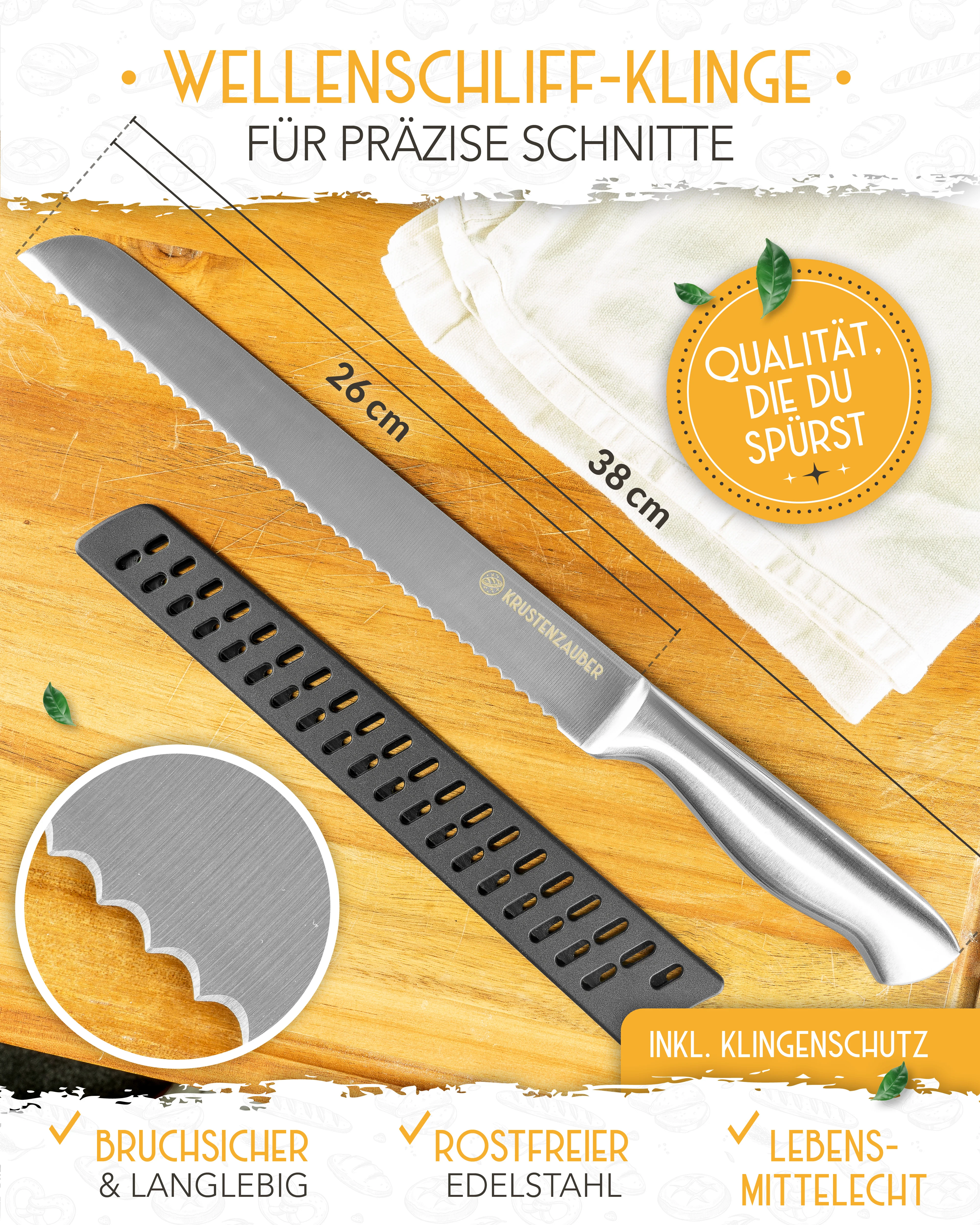 Brotmesser mit Wellenschnitt aus rostfreiem Edelstahl - Image 9