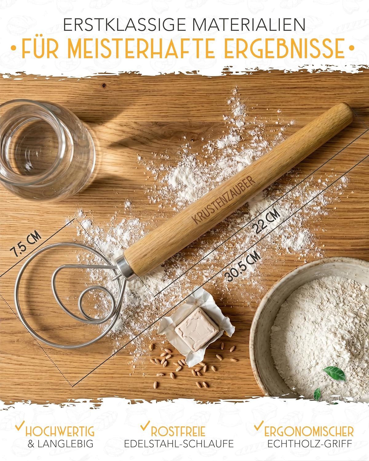Dänischer Schneebesen & Bäckermesser 2er Set - Image 2