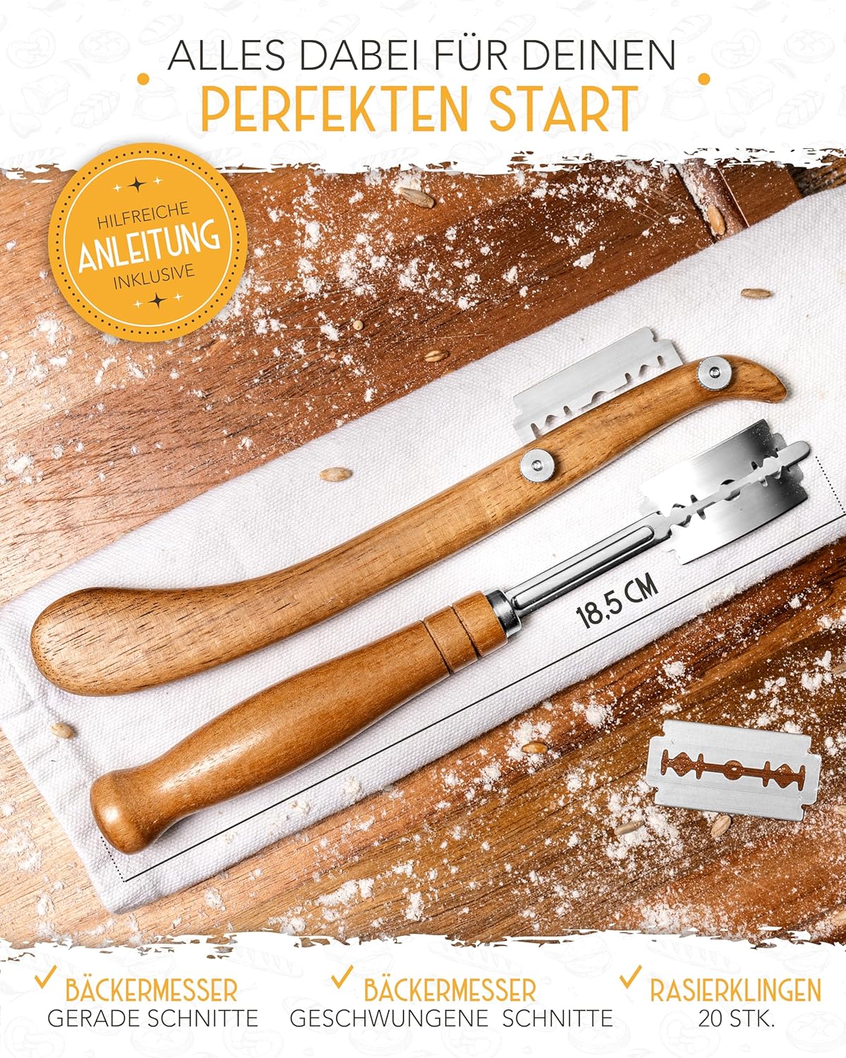 Dänischer Schneebesen & Bäckermesser 2er Set - Image 3